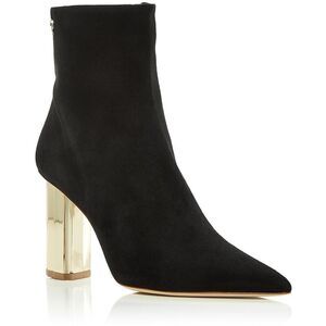 Malone Souliers Womens Laika Black Suede Heeled Ankle Boots Shoes New